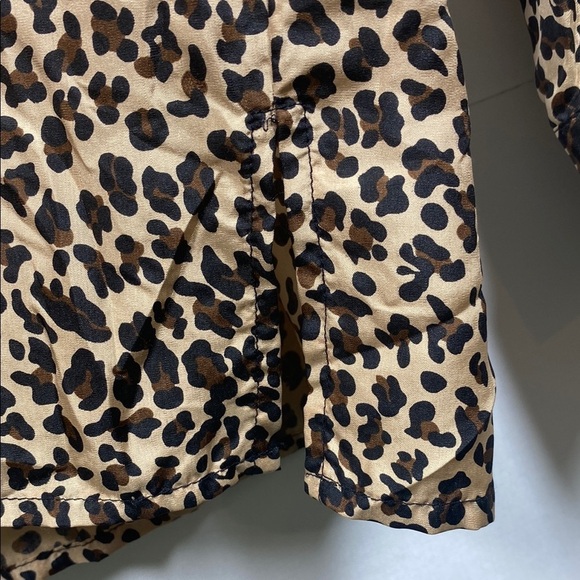 100% Silk Leopard Print Button Down Shirt - Picture 6 of 7
